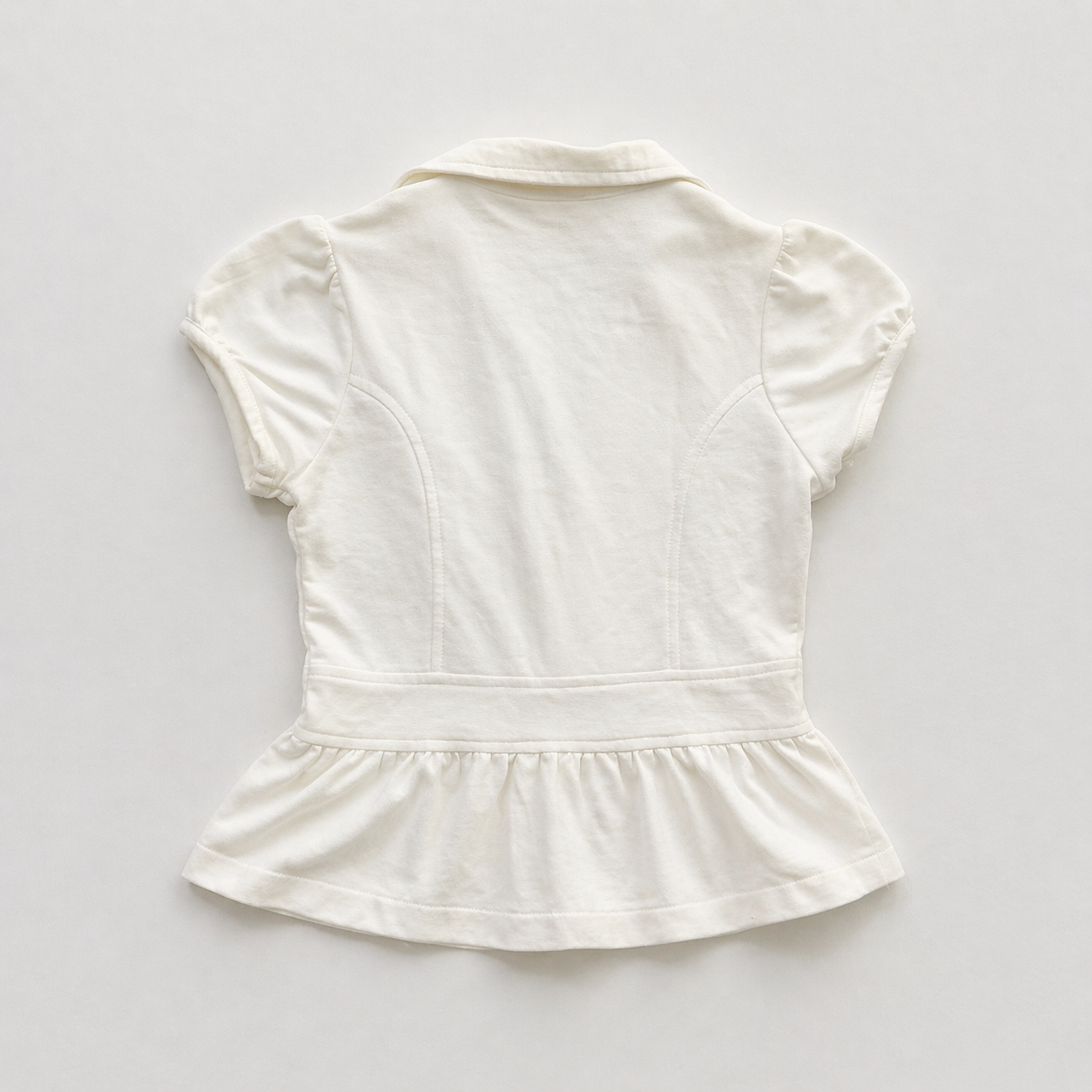 vintage short sleeve poplin blouse