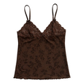 vintage brown lace fairy cami