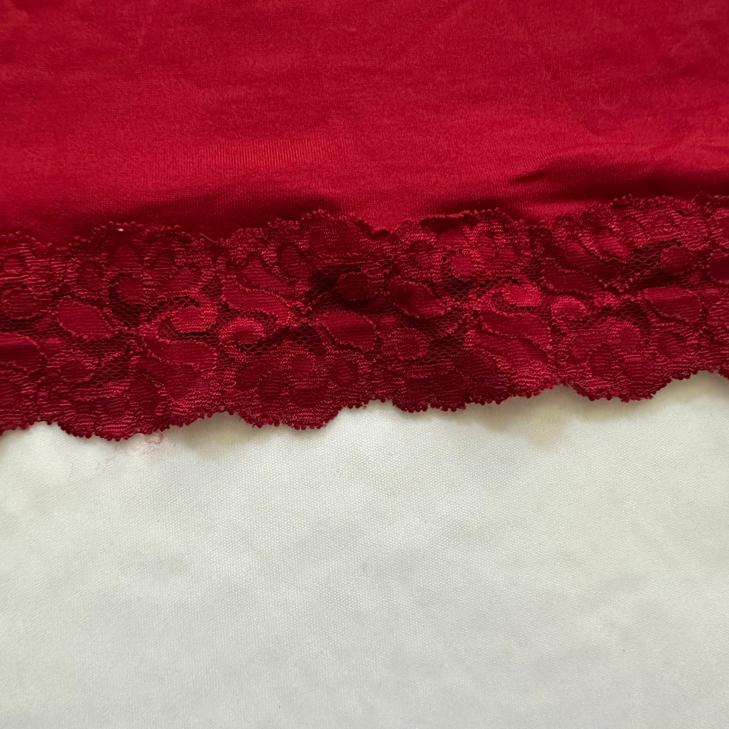 vintage red lace cami