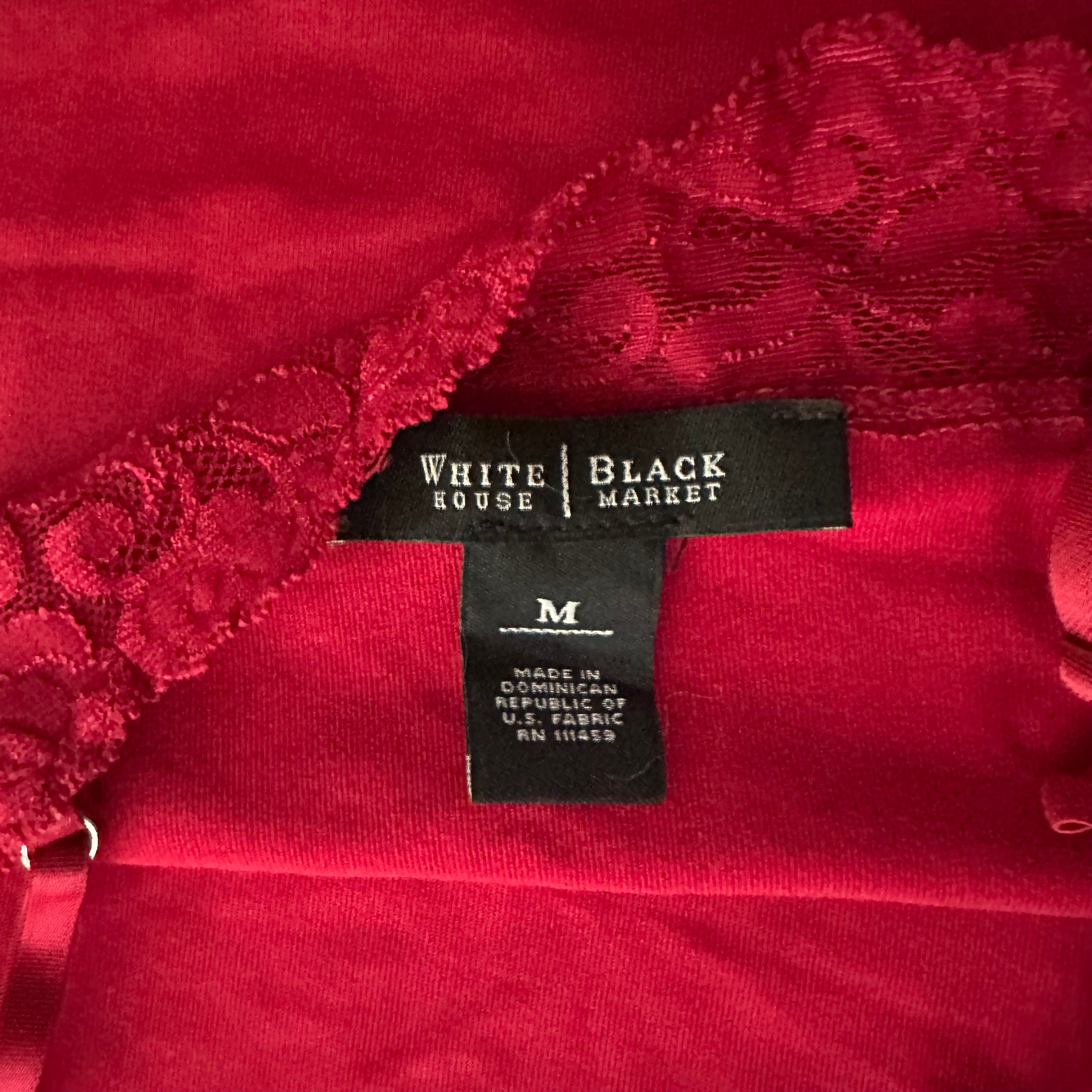 vintage red lace cami