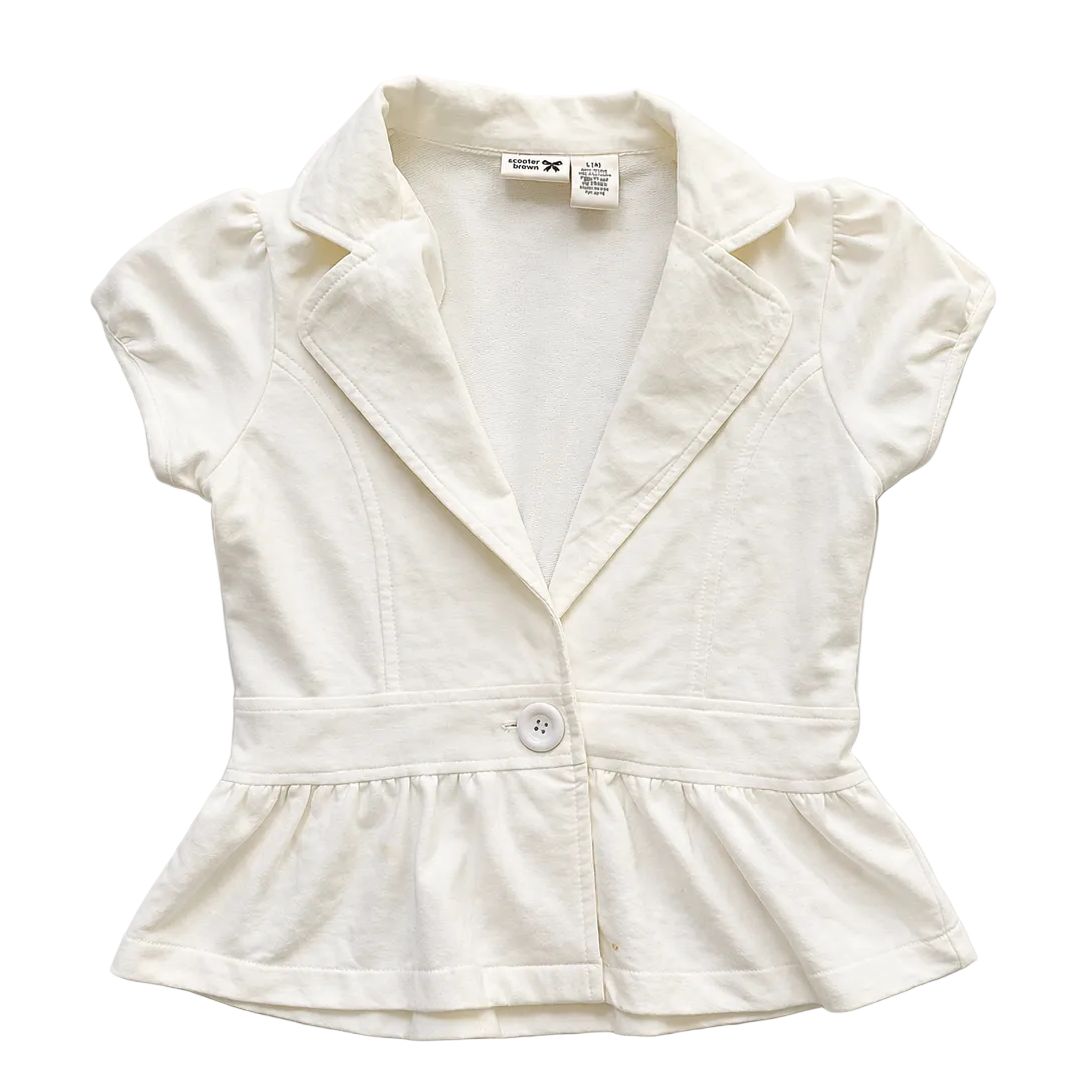 vintage short sleeve poplin blouse