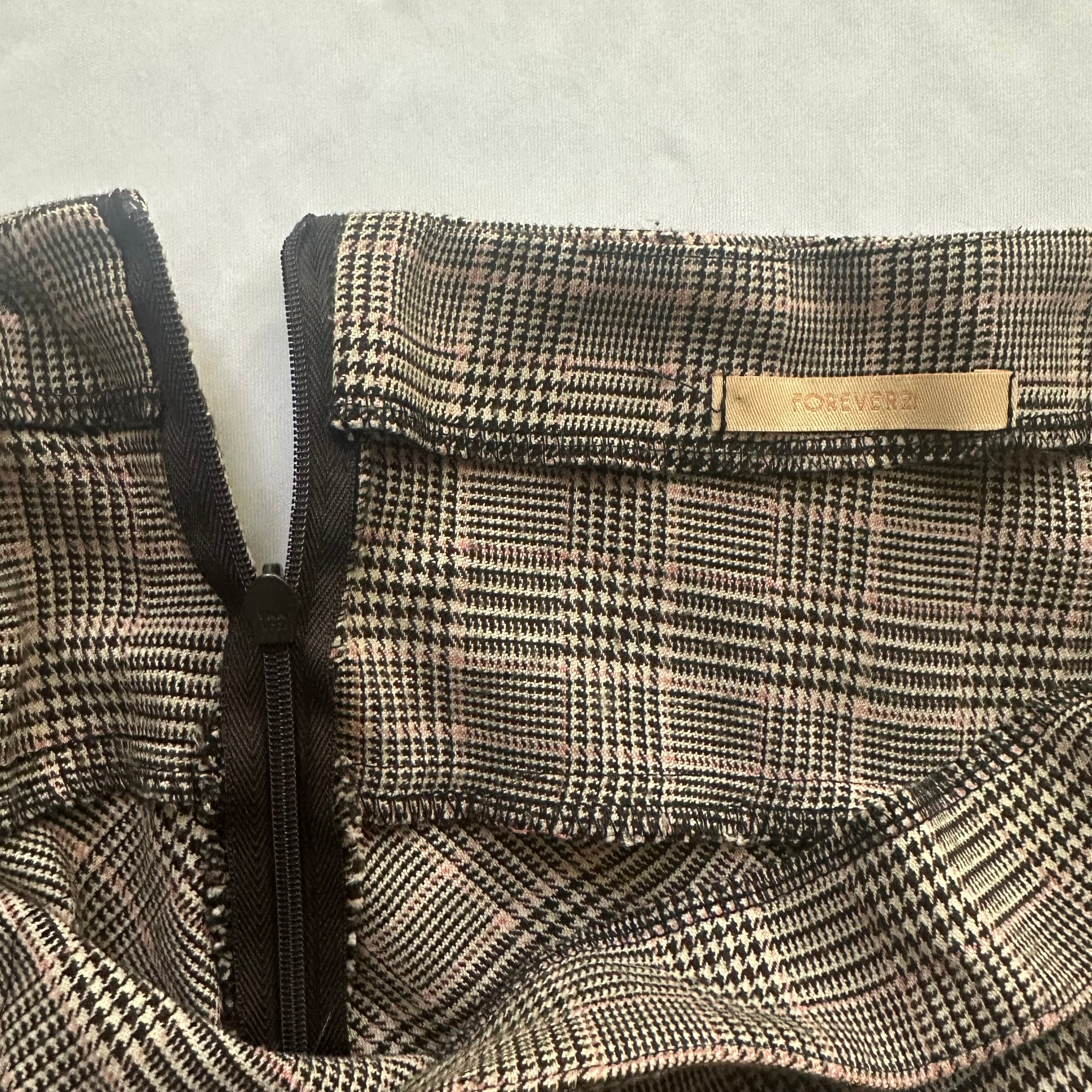 plaid mini skirt