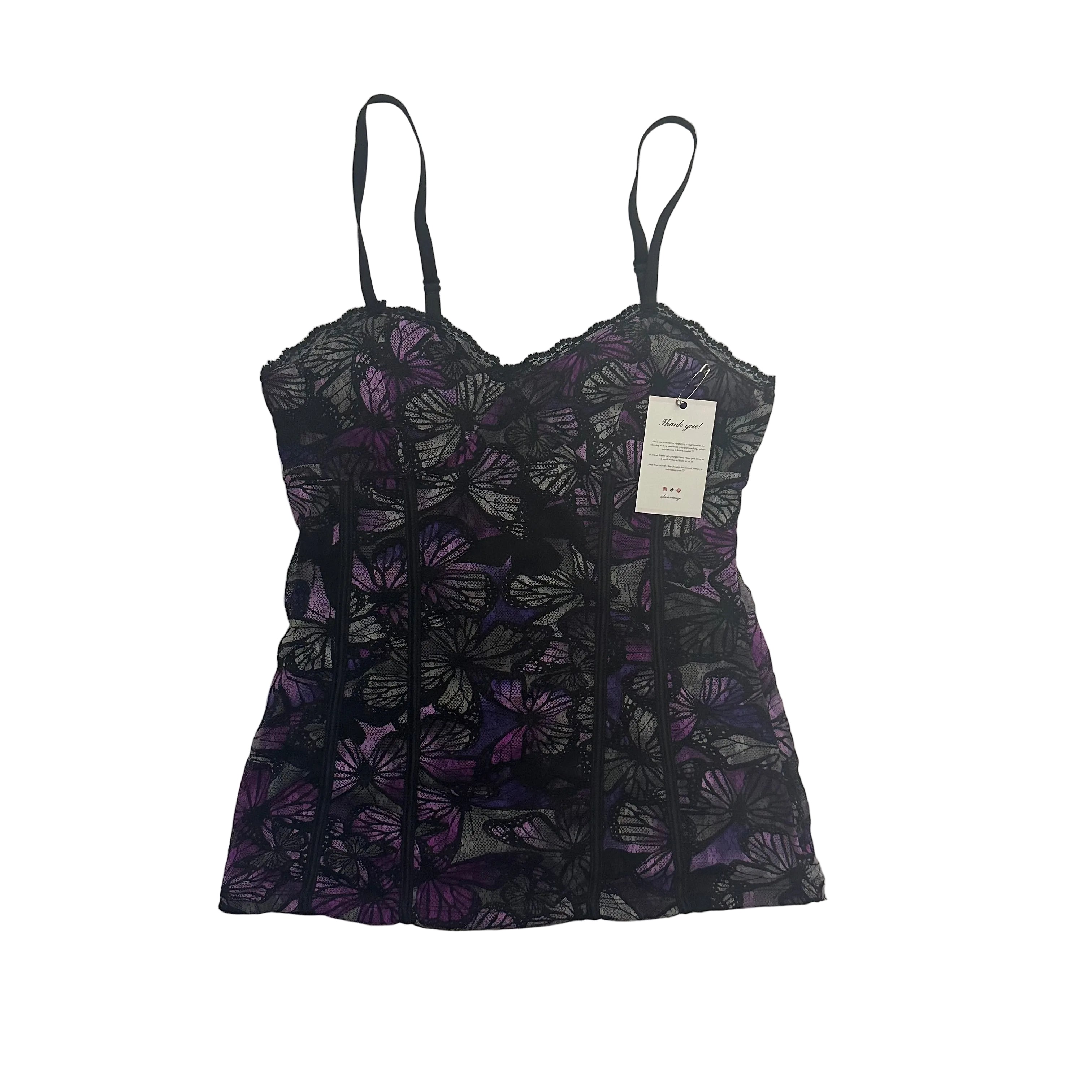 butterfly lace cami