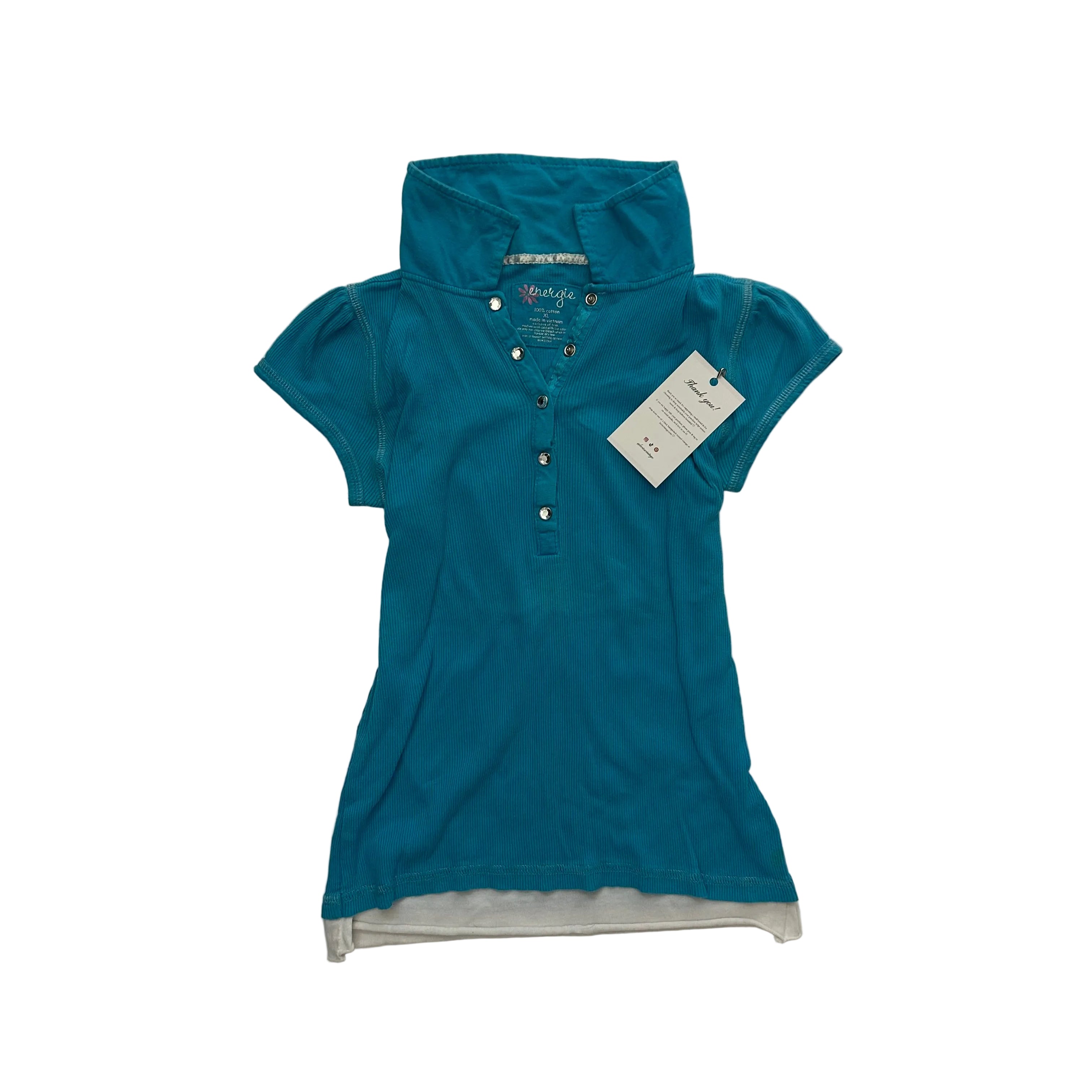 vintage baby blue button up shirt